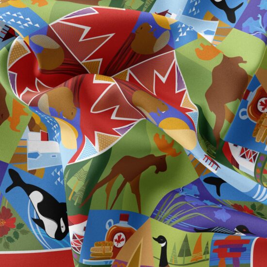 RUTA Silk Scarf Canada EH! Closeup