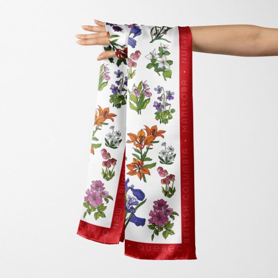RUTA Silk Long Scarf Jardin Du Canada