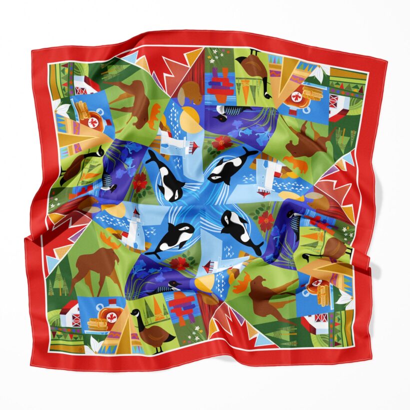 RUTA Silk Scarf Canada Voyage RUTA Silk Scarf Canada Voyage