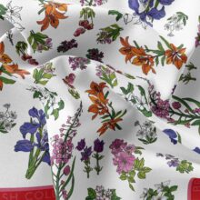 RUTA Silk Scarf Jardin Du Canada Closeup RUTA Silk Scarf Jardin Du Canada Closeup