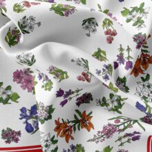 RUTA Silk Scarf Salut Canada Closeup