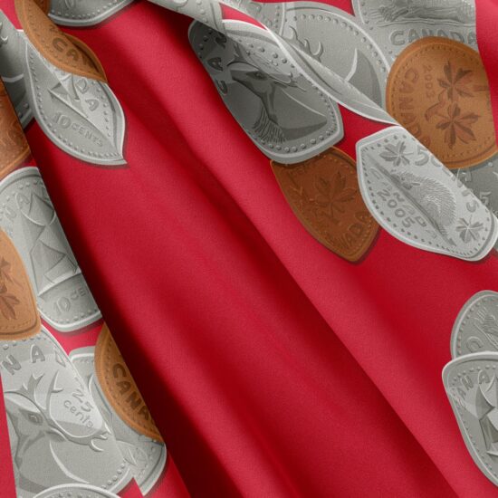Canada Coins Small Scarf