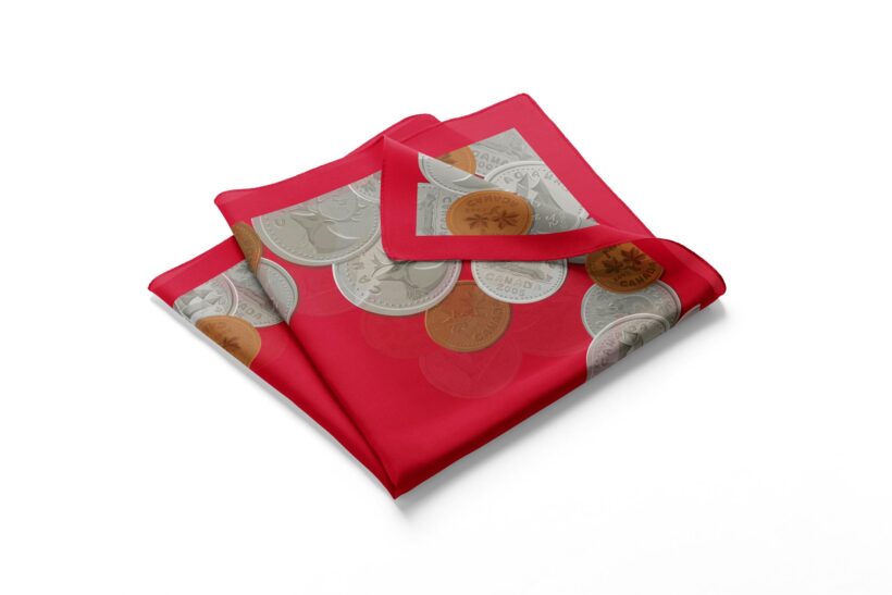 Canada Coins Small Scarf