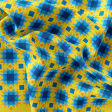 RUTA-Silk-Scarf-65-UA-Stars-Cornflowers(closeup) Ukrainian Cornflower Stars Silk Scarf Closeup