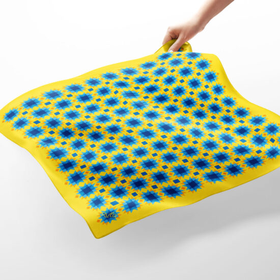 Ukrainian Cornflower Starts Silk Scarf