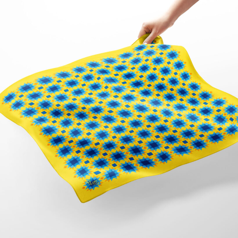 RUTA-Silk-Scarf-65-UA-Stars-Cornflowers(main-sq) Ukrainian Cornflower Starts Silk Scarf